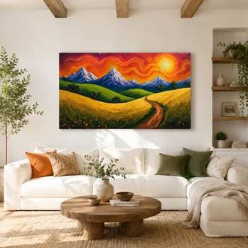 Radiant Ridge Sunrise Canvas Wall Art
