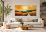Golden Fields Horizon Canvas Wall Art