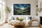 Cosmic Milky Way Starry Night Canvas Wall Art