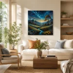 Ethereal Cosmos Valley Canvas Wall Art