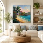 Enchanted Oasis Tropical Beach Canvas Print