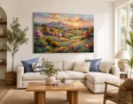 Mountain Radiant Ridge Sunrise Canvas Wall Art