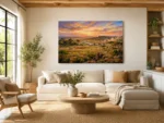 African Savanna Sunset Canvas Wall Art