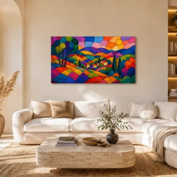 Mosaic Hills Sunset Canvas Wall Art