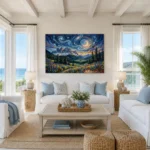 Swirling Galaxy Sky Canvas Wall Art