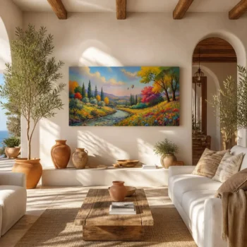 Tuscan Valley Balloons Canvas Wall Art