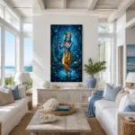 Divine Krishna Flute Player Canvas Wall Art