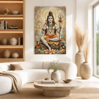 Divine Blessing Lord Shiva Canvas Wall Art