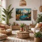 Ethereal Alpine Reflections Canvas Wall Art